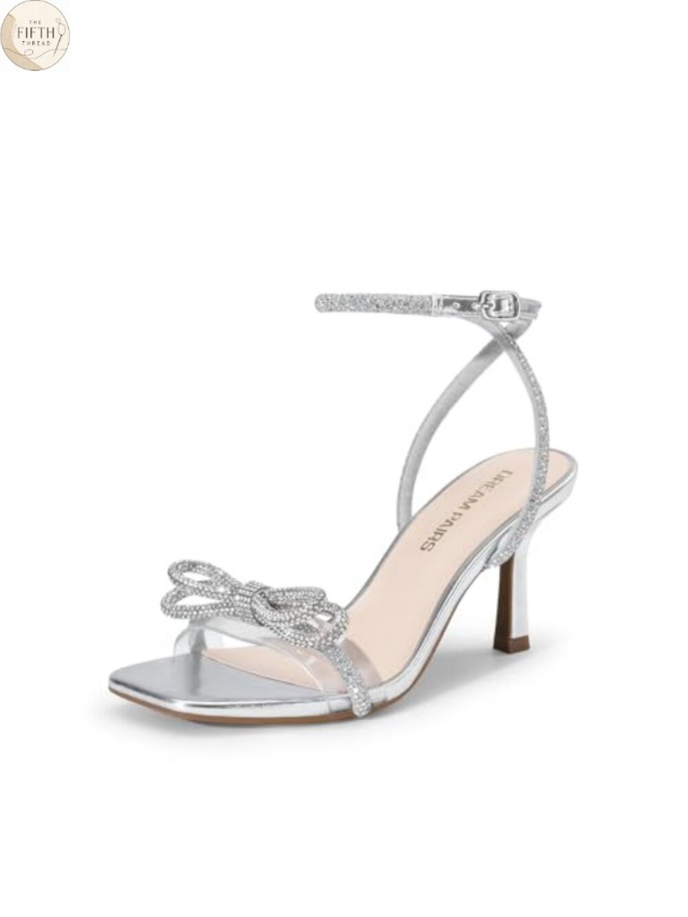 Women's Ankle Strap Heeled Sandals Rhinestone Stiletto Party Wedding Shoes